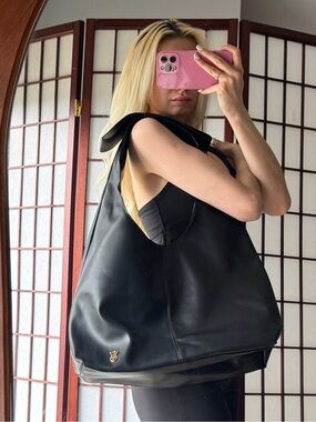 Victoria's Secret Large Black Shoulder Tote